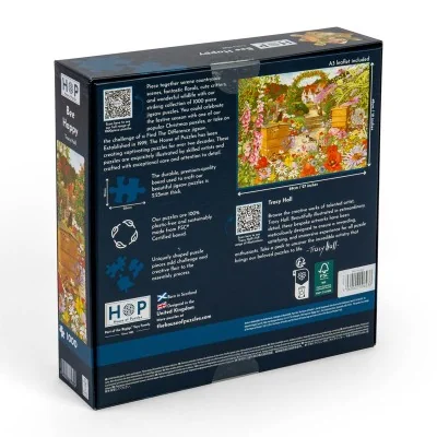 Puzzle Bee Happy House of Puzzles – 1000 pièces avec jardin fleuri et ruches Puzzle Bee Happy House of Puzzles – 1000 pièces avec jardin fleuri et ruches
