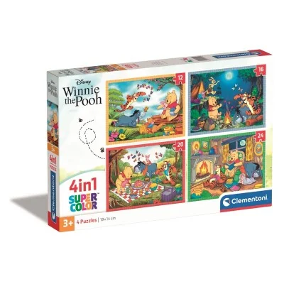 Boîte du set 4 puzzles évolutifs Clementoni Winnie l’Ourson – Disney
