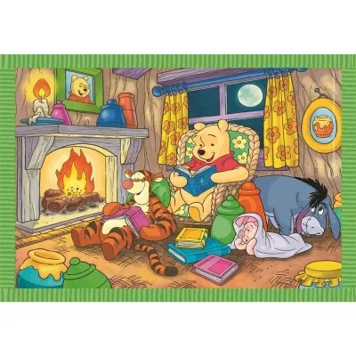 Puzzle 24 pièces Winnie l’Ourson Clementoni – lecture au coin du feu