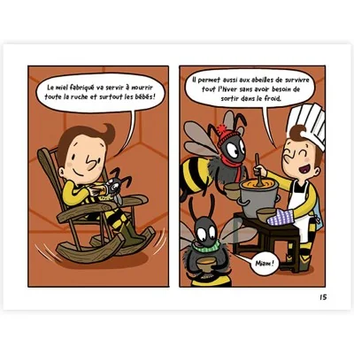Extrait du livre "En route chez les abeilles": Les enfants découvrent comment le miel nourrit les abeilles tout l’hiver. Extrait du livre "En route chez les abeilles": Les enfants découvrent comment le miel nourrit les abeilles tout l’hiver.