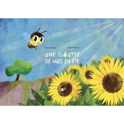 Couverture du kamishibaï "Une goutte de miel en été" - une histoire pour découvrir les abeilles et le miel. Couverture du kamishibaï "Une goutte de miel en été" - une histoire pour découvrir les abeilles et le miel.
