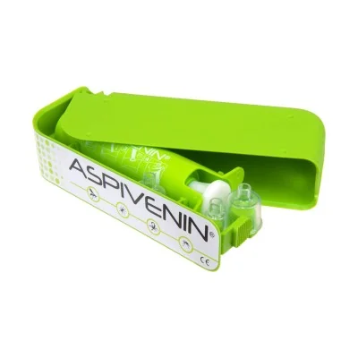 Pompe aspire-venin Aspivenin - dispositif de premiers secours contre les piqûres d’abeilles, guêpes et insectes venimeux. Pompe aspire-venin Aspivenin - dispositif de premiers secours contre les piqûres d’abeilles, guêpes et insectes venimeux.