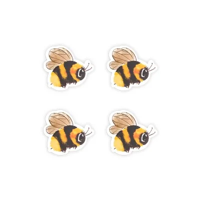 Autocollant abeille petit modèle : sticker idéal pour décorer carnets, pots de miel ou matériel apicole.