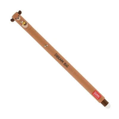 Stylo gel effaçable Legami “Dream Big” ours - encre rouge thermosensible - vue complète