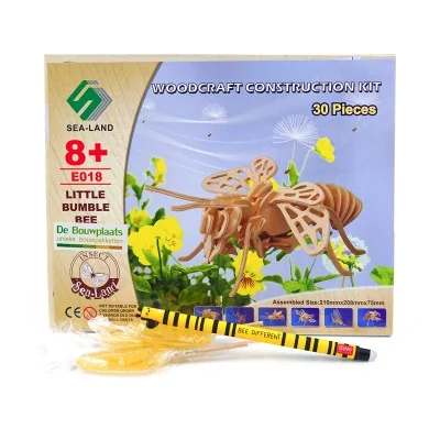 Coffret découverte Abeille avec maquette en bois, stylo abeille et sucette au miel - Apiculture Remuaux