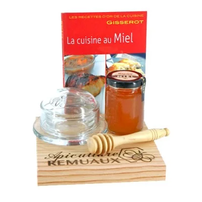 Coffret confiturier - Miel bio, beurrier Abeille et livre "La cuisine au miel"