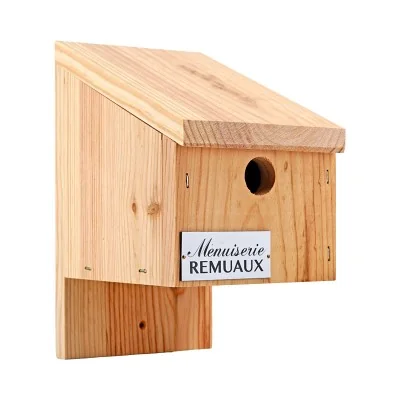 Nichoir à mésange en bois naturel fabriqué en France par la Menuiserie Remuaux Nichoir à mésange en bois naturel fabriqué en France par la Menuiserie Remuaux
