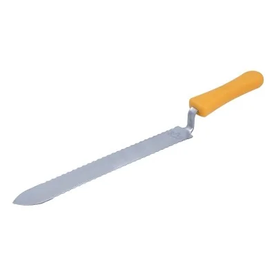 Couteau à désoperculer inox dentelé 28 cm avec manche ergonomique pour apiculteur