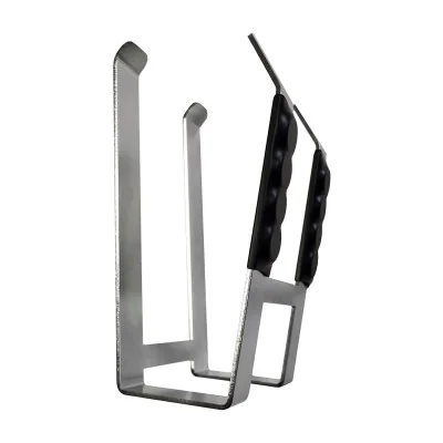 Porte enfumoir magnétique électrozingué avec aimants puissants, support apicole fabriqué en France