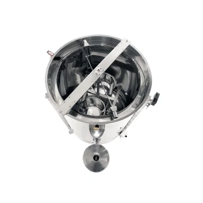 Intérieur de la centrifugeuse miel-cire FRITZ – cuve inox avec système de séparation par force centrifuge