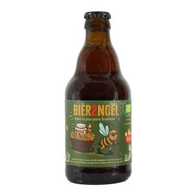 Bière ambrée de Noël au miel & épices - Bouteille de 33cl