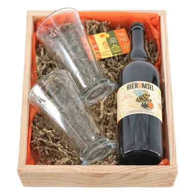 Coffret dégustation bière au miel - 2 verres Abeille La Rochère - Coffrets