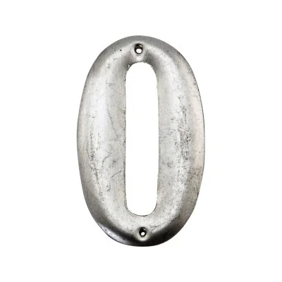 Chiffre aluminium 0 pour identification des ruches