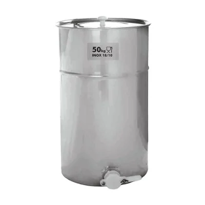 Maturateur à miel inox 50 kg Fiorillo avec robinet en plastique alimentaire