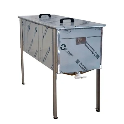 Bac à désoperculer inox Fiorillo 125×48×42 cm sur pieds démontables