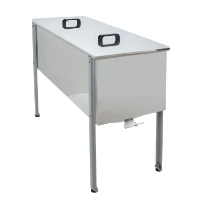 Bac à désoperculer inox Fiorillo avec couvercle et robinet Ø40 mm