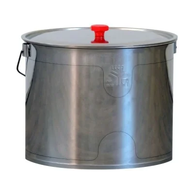 Seau inox avec couvercle et anse
