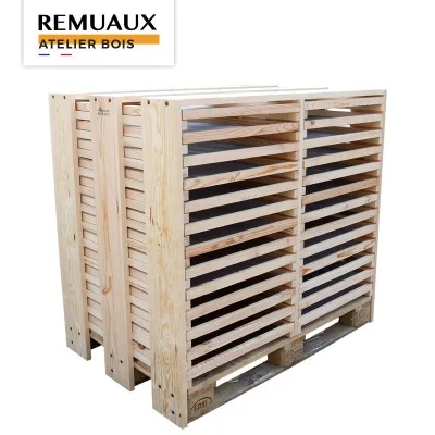 Séchoir à pollen apicole en bois sur palette fabrication française Remuaux