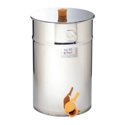 Maturateur miel 50 kg inox avec robinet nylon 40 mm