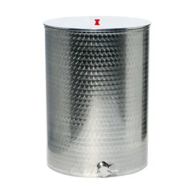 Maturateur inox 500 kg Lega Pro avec robinet inox Ø50 mm et couvercle