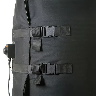 Détail sangles et thermostat couverture chauffante fût 200L miel