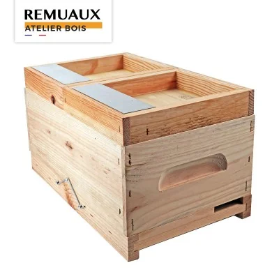 Haussette d’élevage 2 x 6 cadrons avec 2 nourrisseurs - fabrication Apiculture Remuaux