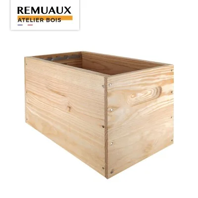 Corps Dadant mi bois 6 cadres crémaillères