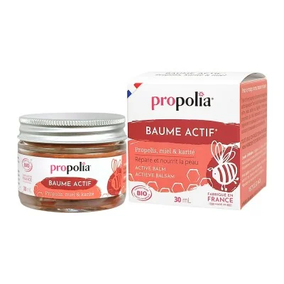 Baume actif propolis, karité et miel BIO - Propolia