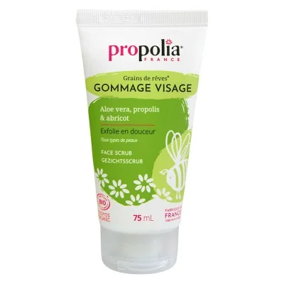 Gommage visage Bio aloe vera, propolis et abricot - Propolia