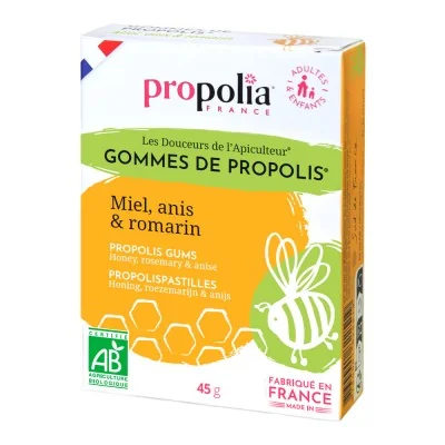 Gommes de Propolis Miel & Anis Bio - Propolia