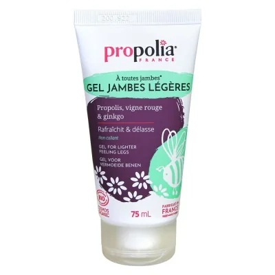 Gel jambes légères certifié Bio Propolis, Vigne rouge & Ginkgo