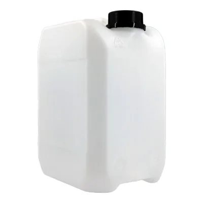 Jerrican 10 litres rectangulaire gerbable avec poignée et bouchon sécurisé
