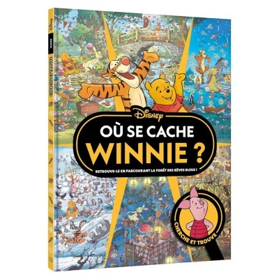 Couverture du livre Où se cache Winnie ?, album-jeu Disney pour explorer la forêt avec Winnie l’ourson