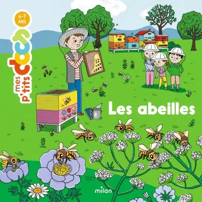 Couverture du livre Les abeilles - Mes p’tits docs de Stéphanie Ledu, documentaire enfant sur la ruche, l’apiculteur et le miel
