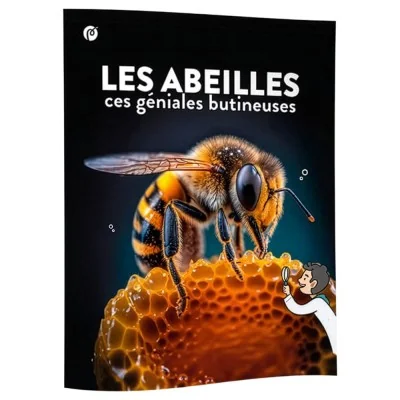 Livre documentaire Les abeilles ces géniales butineuses inclus dans le kit Pandacraft