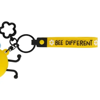 Détail de la dragonne Bee Different du porte-monnaie porte-clés abeille Legami Mini Kawaii