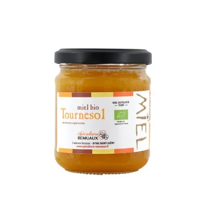 Miel tournesol BIO 250g "Le Rucher des 4 Chemins"