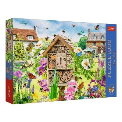 Boîte du puzzle Une maison pour les abeilles Trefl Premium Plus de 1000 pièces, collection Tea Time