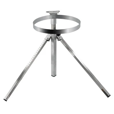 Trépied inox réglable pour tamis nylon conique Ø32 cm, support stable pour la filtration du miel en apiculture. Trépied inox réglable pour tamis nylon conique Ø32 cm, support stable pour la filtration du miel en apiculture.