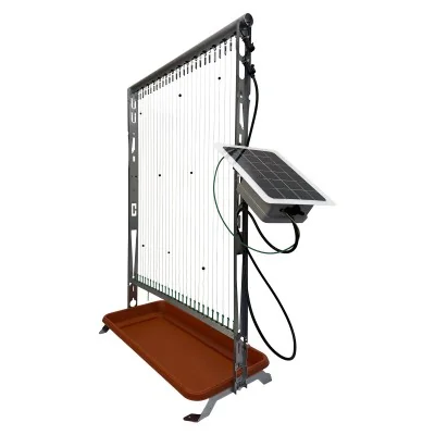 Kit harpe électrique anti-frelon asiatique 60cm avec bac collecteur et alimentation solaire 10W