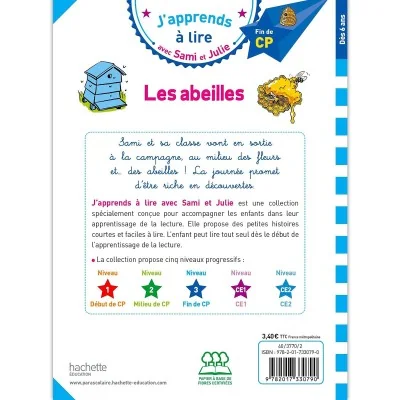 Quatrième de couverture Les abeilles – Sami et Julie, première lecture dès 6 ans