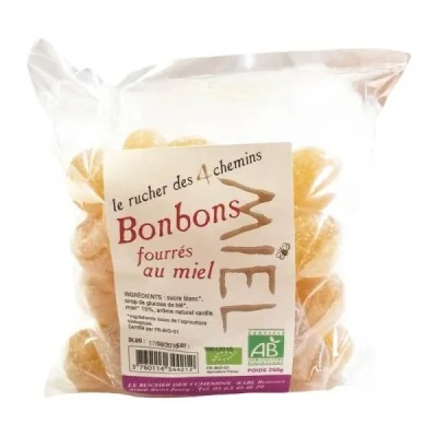 Bonbons BIO fourrés au miel 250gr