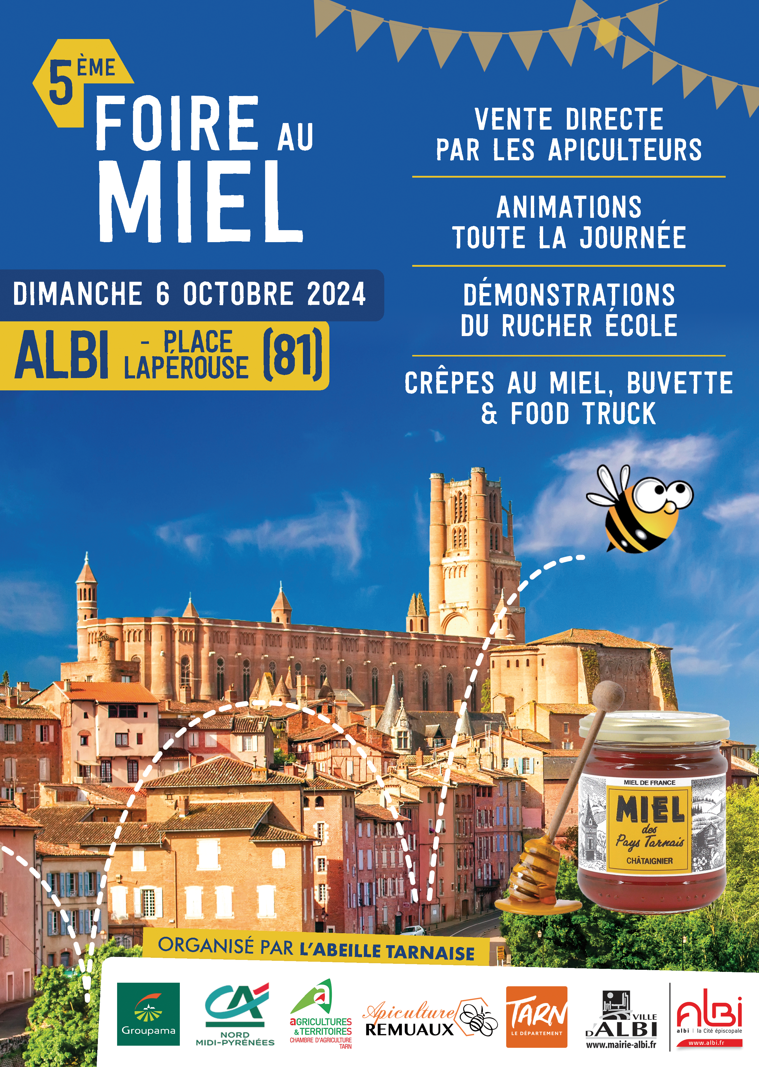 Affiche de la 5ème foire au miel d'Albi