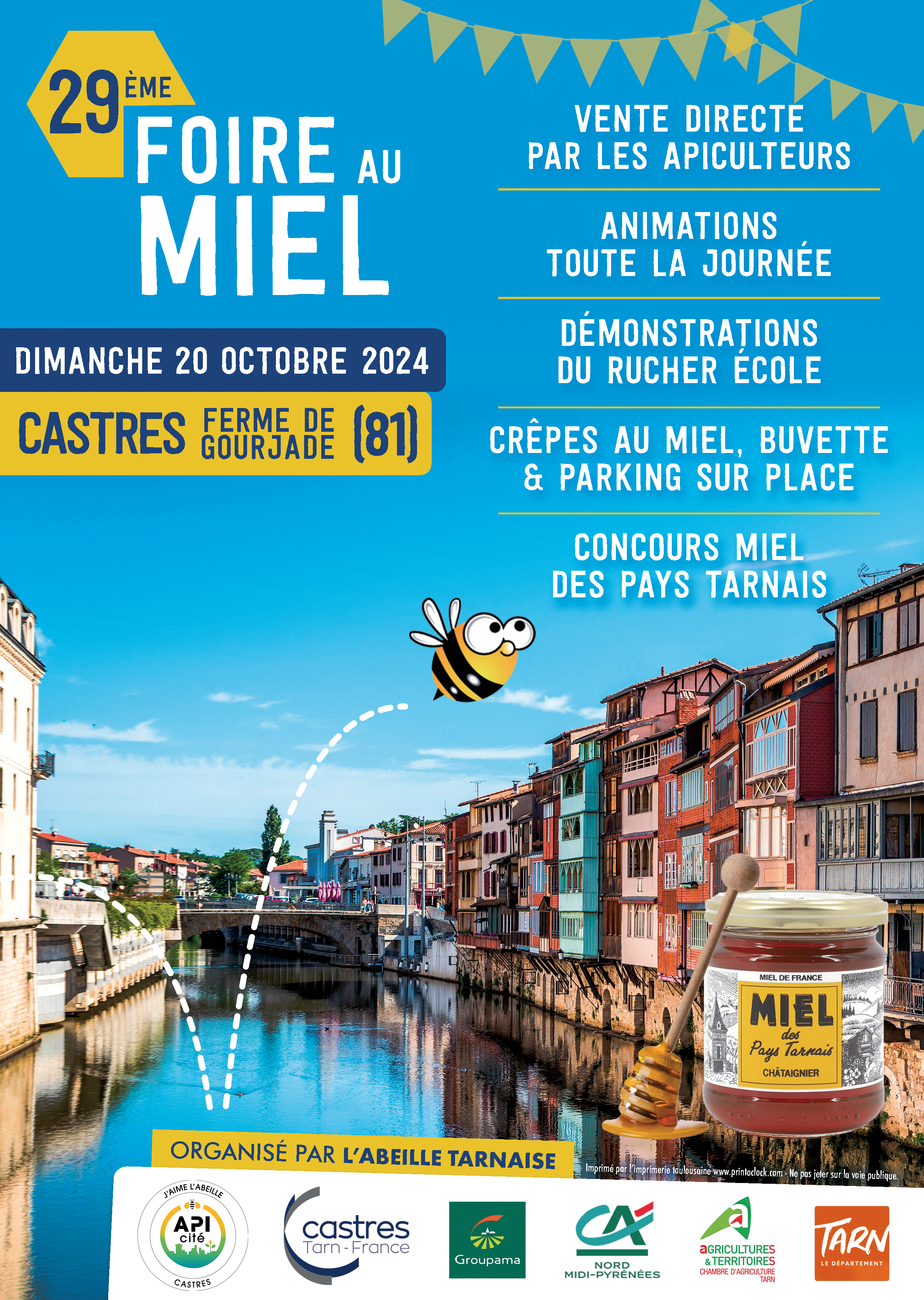 Affiche de la 29ème foire au miel de Castres