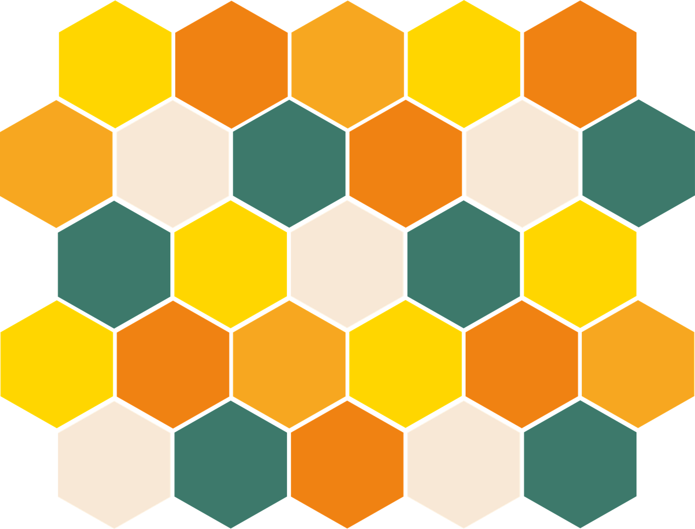 Mosaïque d’alvéoles colorées de la campagne des 30 ans d’Apiculture Remuaux