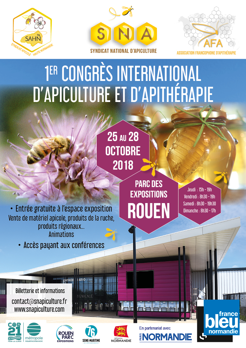 Affiche 1er congrès international d'apiculture et d'apithérapie